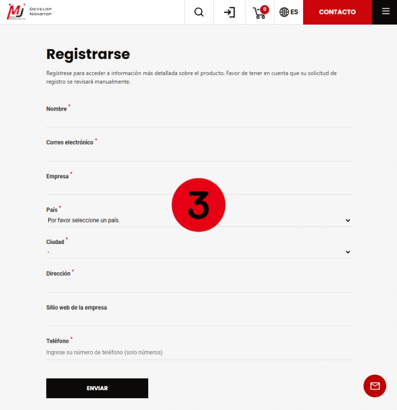 Register Step 3 (ES)